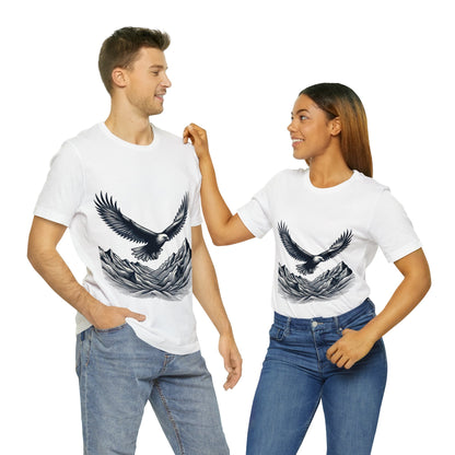 Eagles Majesty Above Mountains T-Shirt Available in Multiple Colors