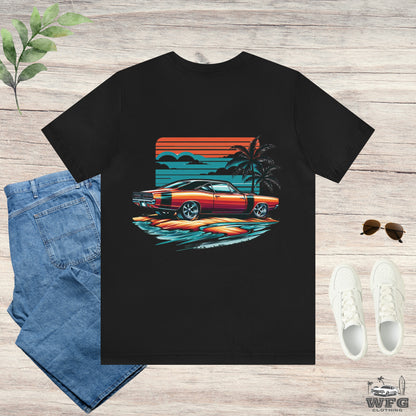 Vintage Muscle Power Tee: Sunset Beach Cruise