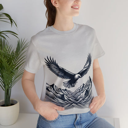 Eagles Majesty Above Mountains T-Shirt Available in Multiple Colors