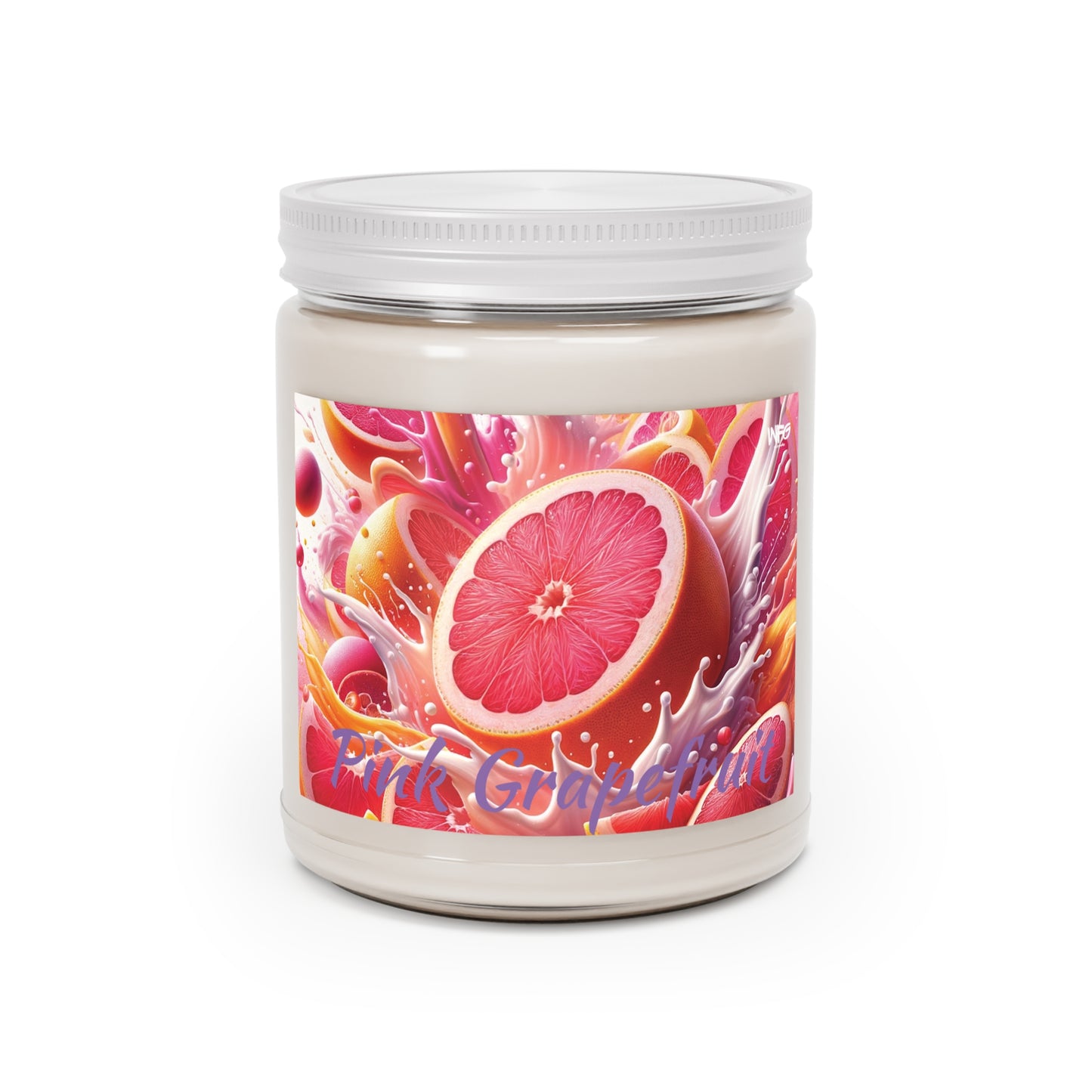 Pink Grapefruit Natural Scented Candle, 9oz,  Fresh Energizing Citrus Aroma