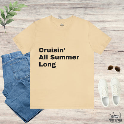 Cruisin' All Summer Long T-Shirt: Classic Muscle Car Retro Beach Ride Tee Surf Sunset Lifestyle