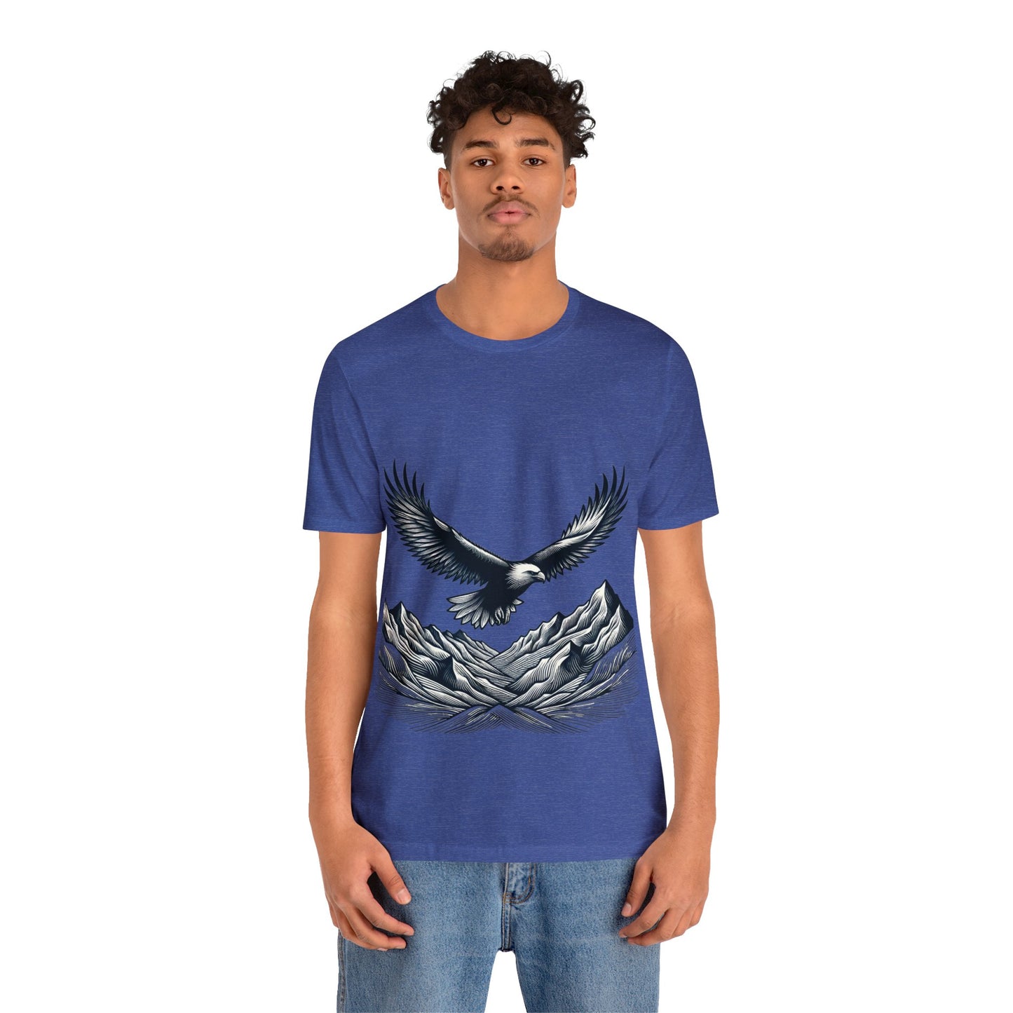 Eagles Majesty Above Mountains T-Shirt Available in Multiple Colors