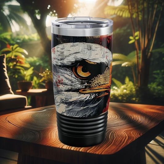 Patriot Eagle USA Ringneck Tumbler, 20oz USA America Surfer Beach Life