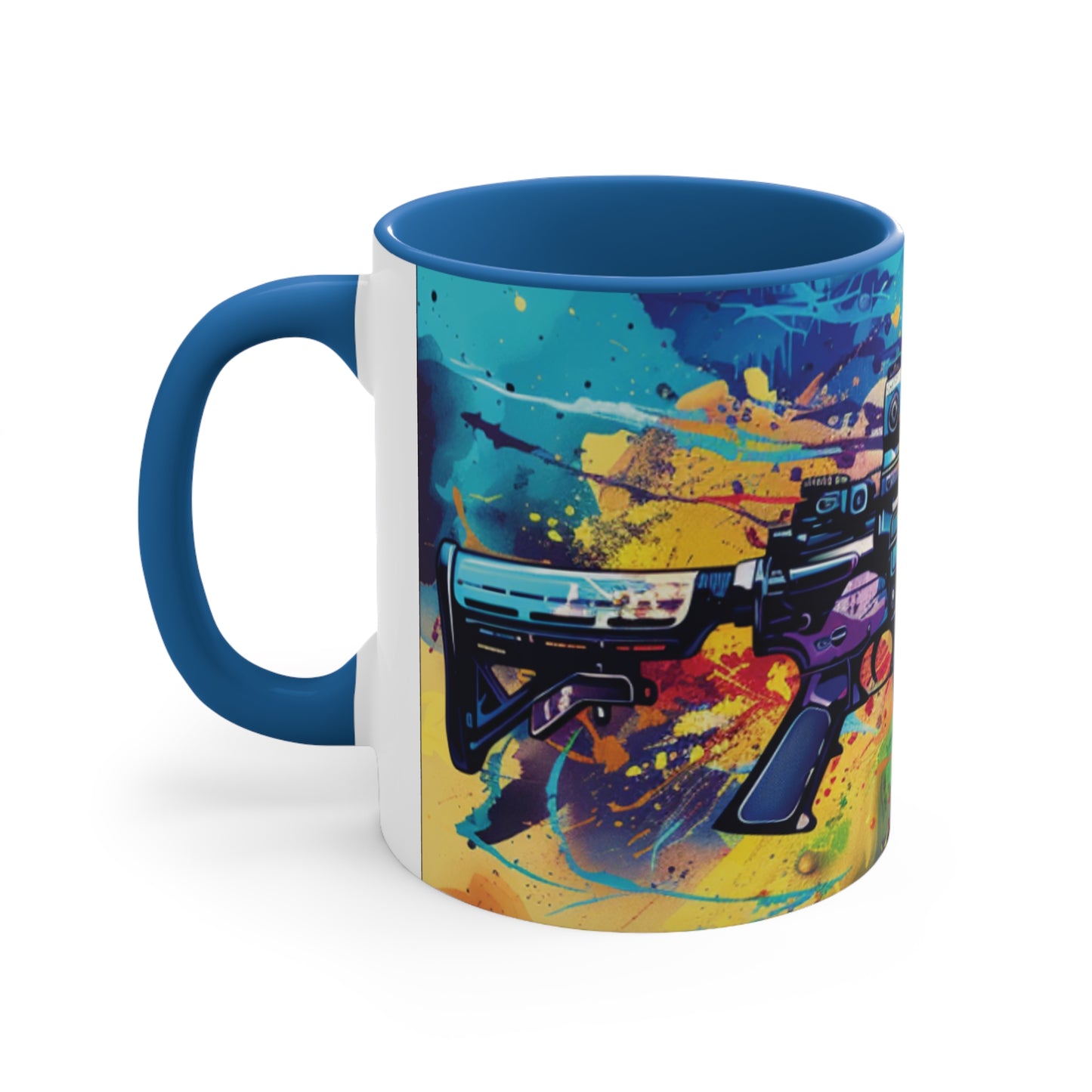 AR15 Tactical Grafitti Vibrant Paint Mug Multiple Colors Available