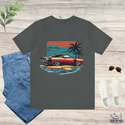 Vintage Muscle Power Tee: Sunset Beach Cruise