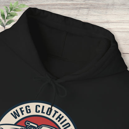 WFG Auto Club Custom Garage Graphic Hooded Sweatshirt Unisex Heavy Blend™ Hoodie  Multiple Colors Available