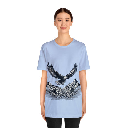 Eagles Majesty Above Mountains T-Shirt Available in Multiple Colors