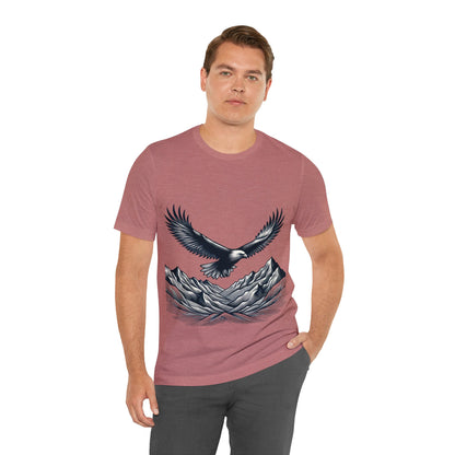 Eagles Majesty Above Mountains T-Shirt Available in Multiple Colors