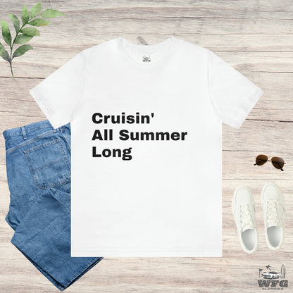 Cruisin' All Summer Long T-Shirt: Classic Muscle Car Retro Beach Ride Tee Surf Sunset Lifestyle