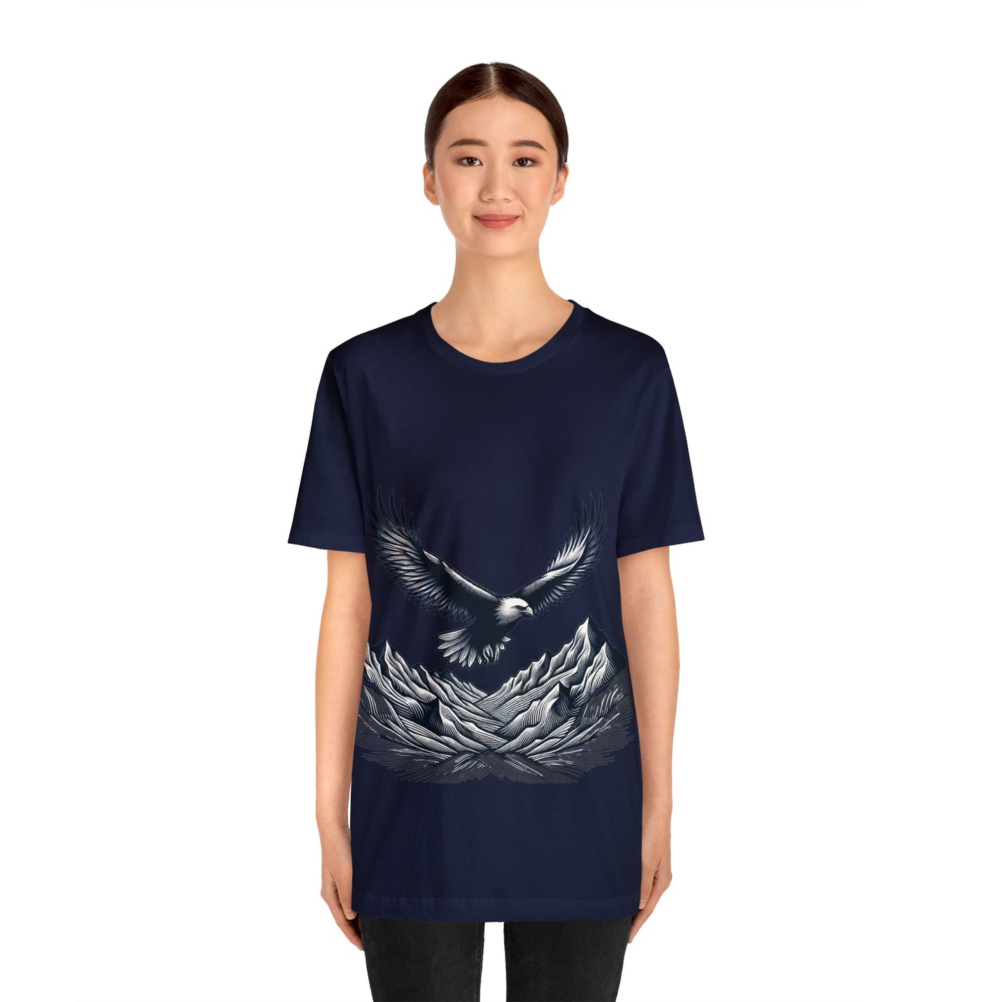 Eagles Majesty Above Mountains T-Shirt Available in Multiple Colors