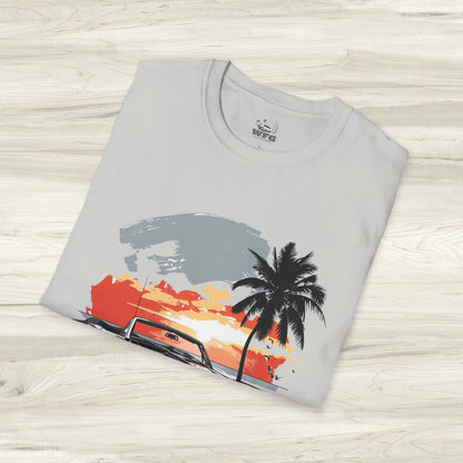 Corner Office Classic Muscle Car T-Shirt - Retro Surfer Beach Tee Summer Spring Shirt