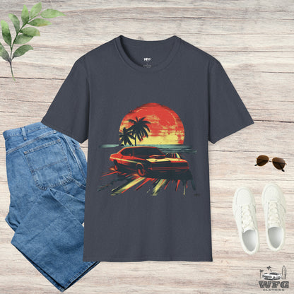 Dodge Charger Blood Moon Nights Classic American Muscle Car T-Shirt Beach Island Travel Tee  Retro Surfer Summer Spring Shirt