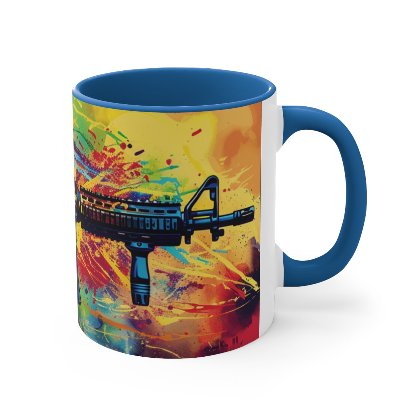 AR15 Tactical Grafitti Vibrant Paint Mug Multiple Colors Available