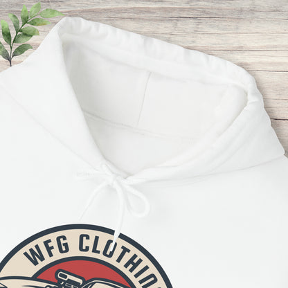 WFG Auto Club Custom Garage Graphic Hooded Sweatshirt Unisex Heavy Blend™ Hoodie  Multiple Colors Available