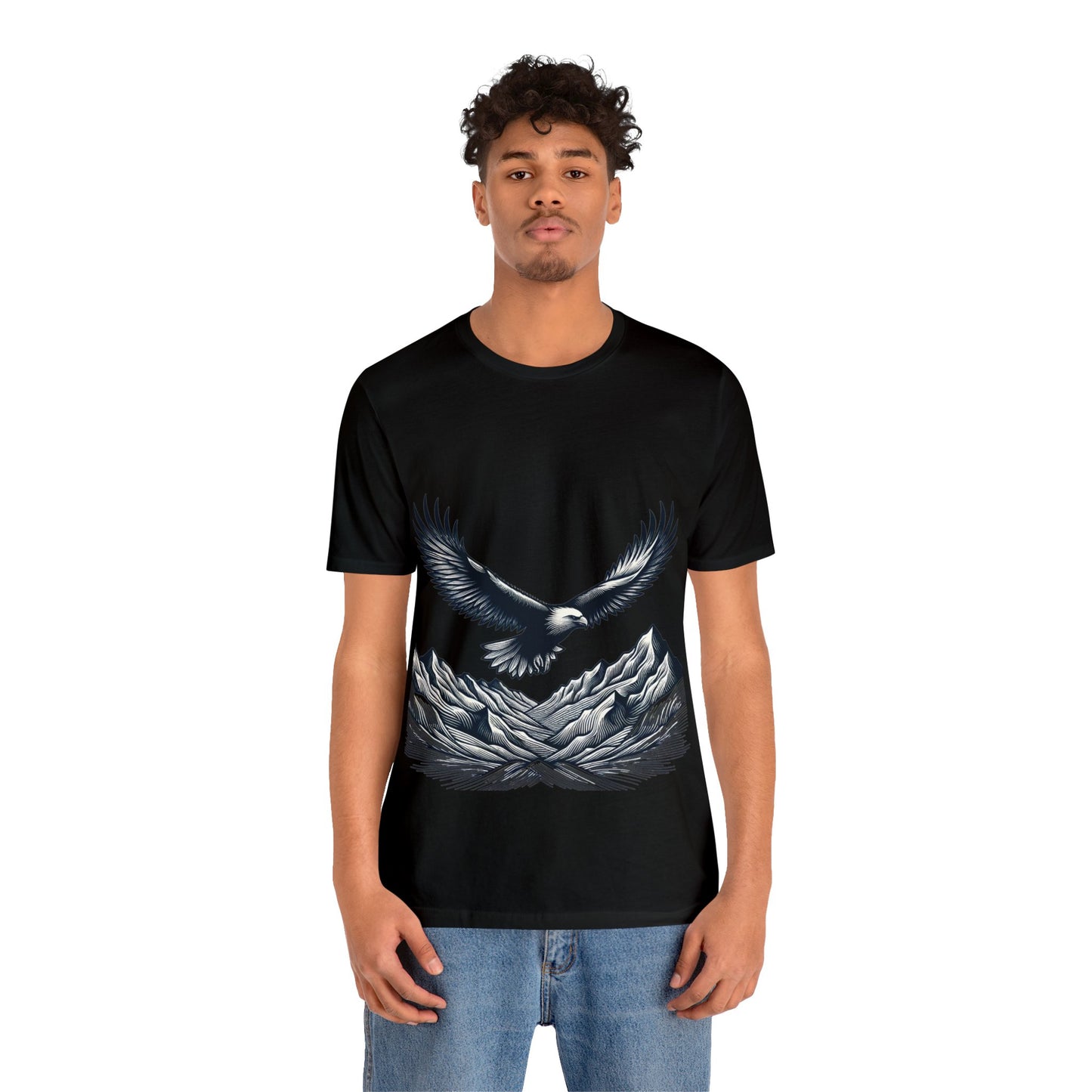 Eagles Majesty Above Mountains T-Shirt Available in Multiple Colors