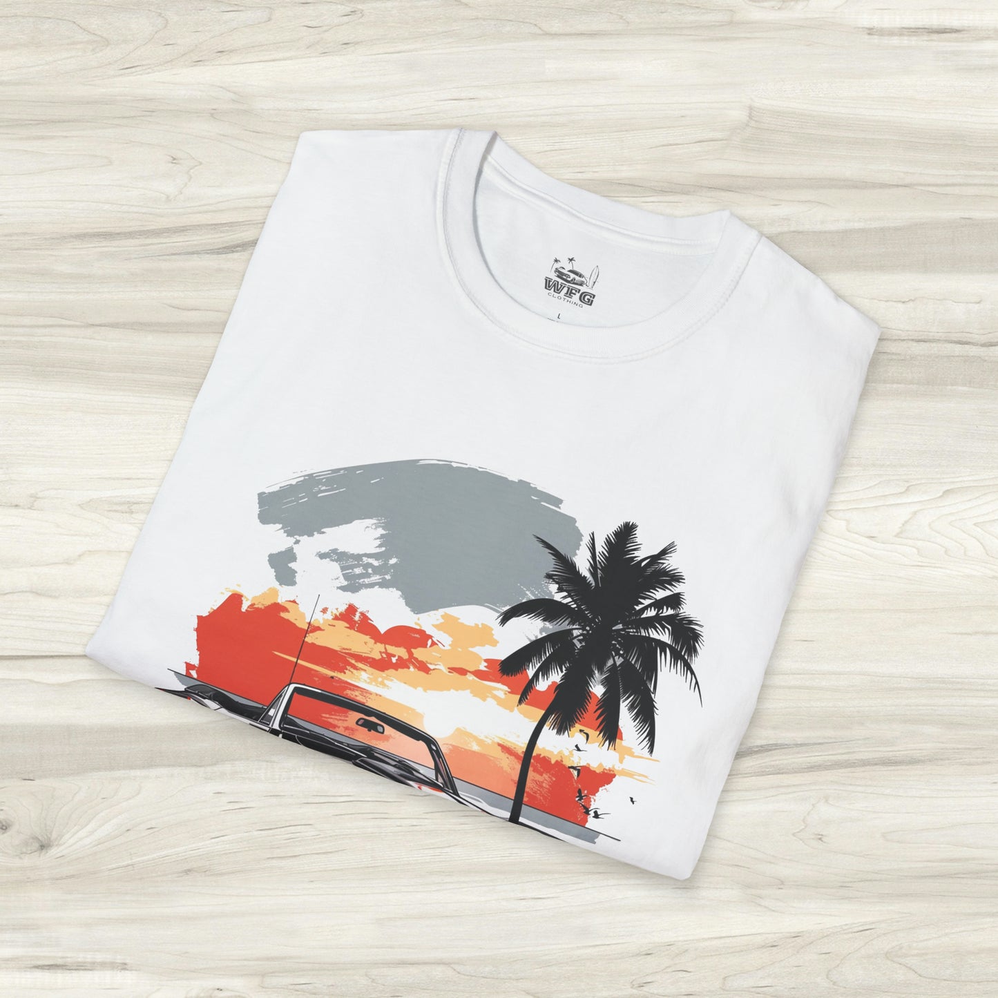 Corner Office Classic Muscle Car T-Shirt - Retro Surfer Beach Tee Summer Spring Shirt