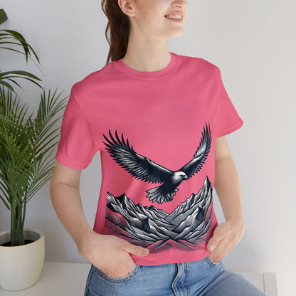 Eagles Majesty Above Mountains T-Shirt Available in Multiple Colors