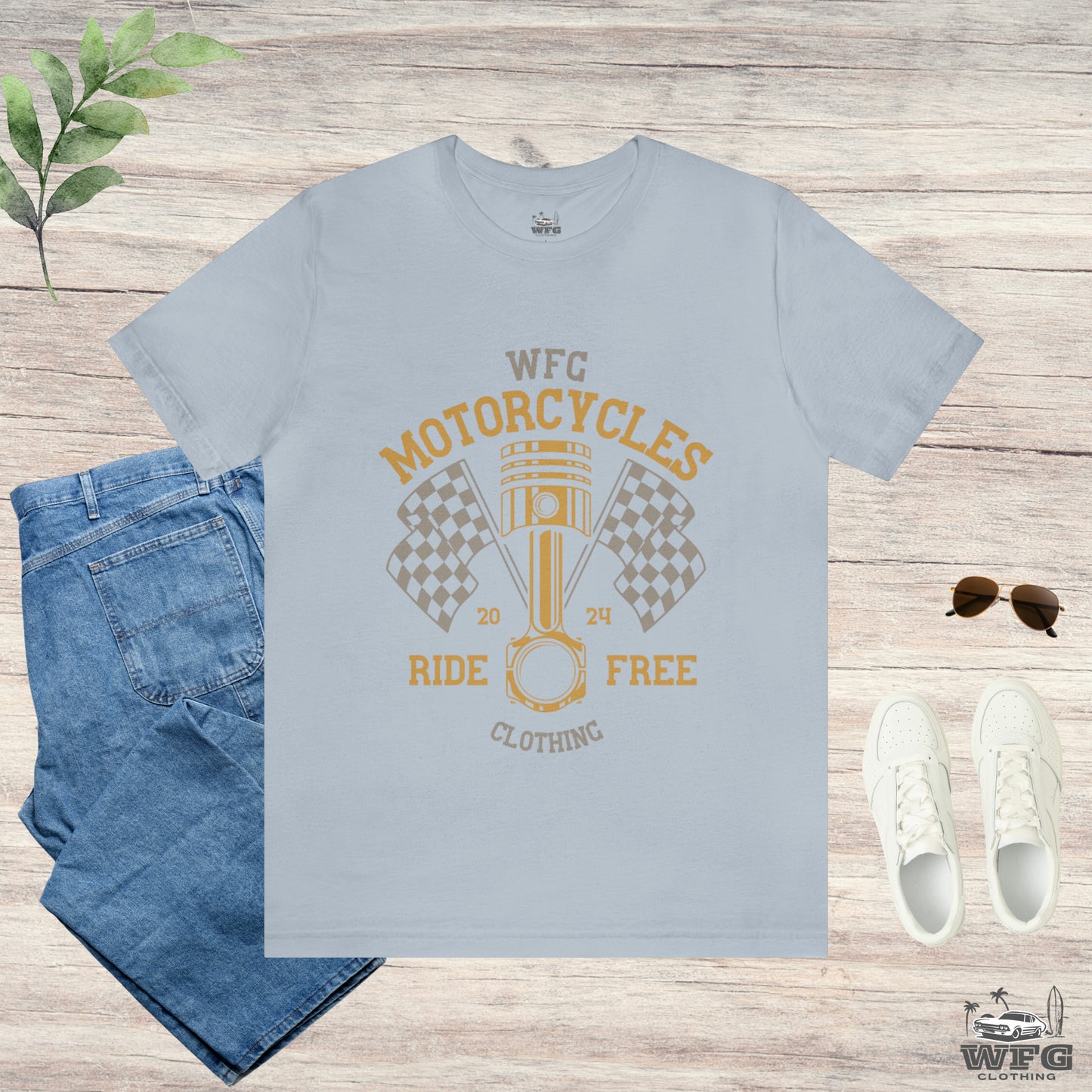 WFG Motorcycles Freedom Rider Tee WFG Custom Garage Graphic T-Shirt Multiple Colors Available