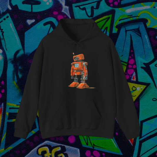 Sad Robot Hoodie -Retro Muscle Moto Vibes Hooded Sweatshirt