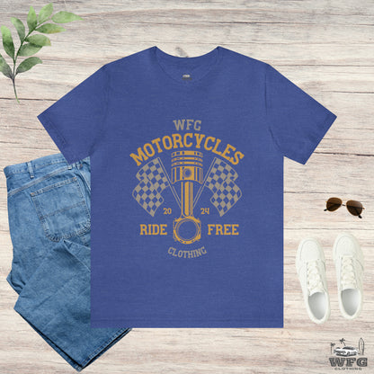 WFG Motorcycles Freedom Rider Tee WFG Custom Garage Graphic T-Shirt Multiple Colors Available