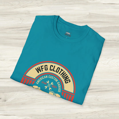 WFG Motorcycle Born to Ride T-Shirt - Retro Custom Moto Garage Vibes Tee Shirt