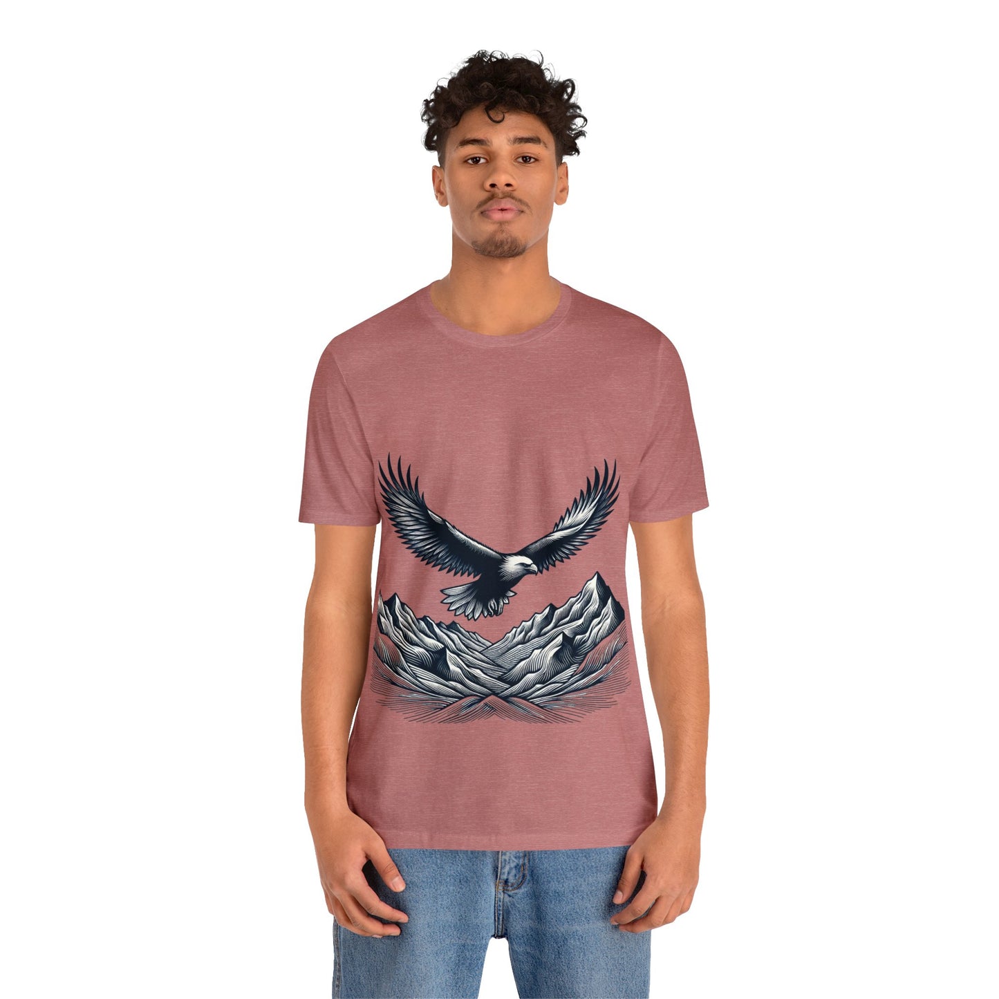 Eagles Majesty Above Mountains T-Shirt Available in Multiple Colors