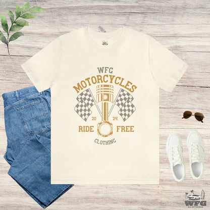 WFG Motorcycles Freedom Rider Tee WFG Custom Garage Graphic T-Shirt Multiple Colors Available