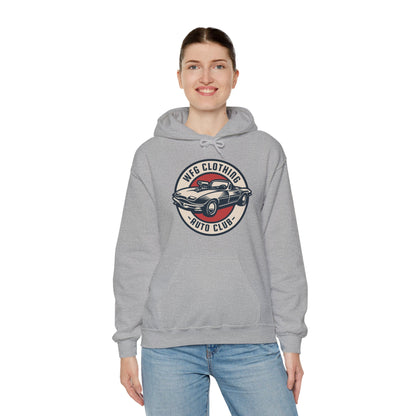 WFG Auto Club Custom Garage Graphic Hooded Sweatshirt Unisex Heavy Blend™ Hoodie  Multiple Colors Available