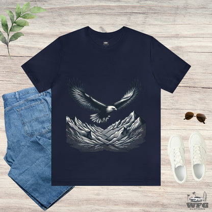 Eagles Majesty Above Mountains T-Shirt Available in Multiple Colors