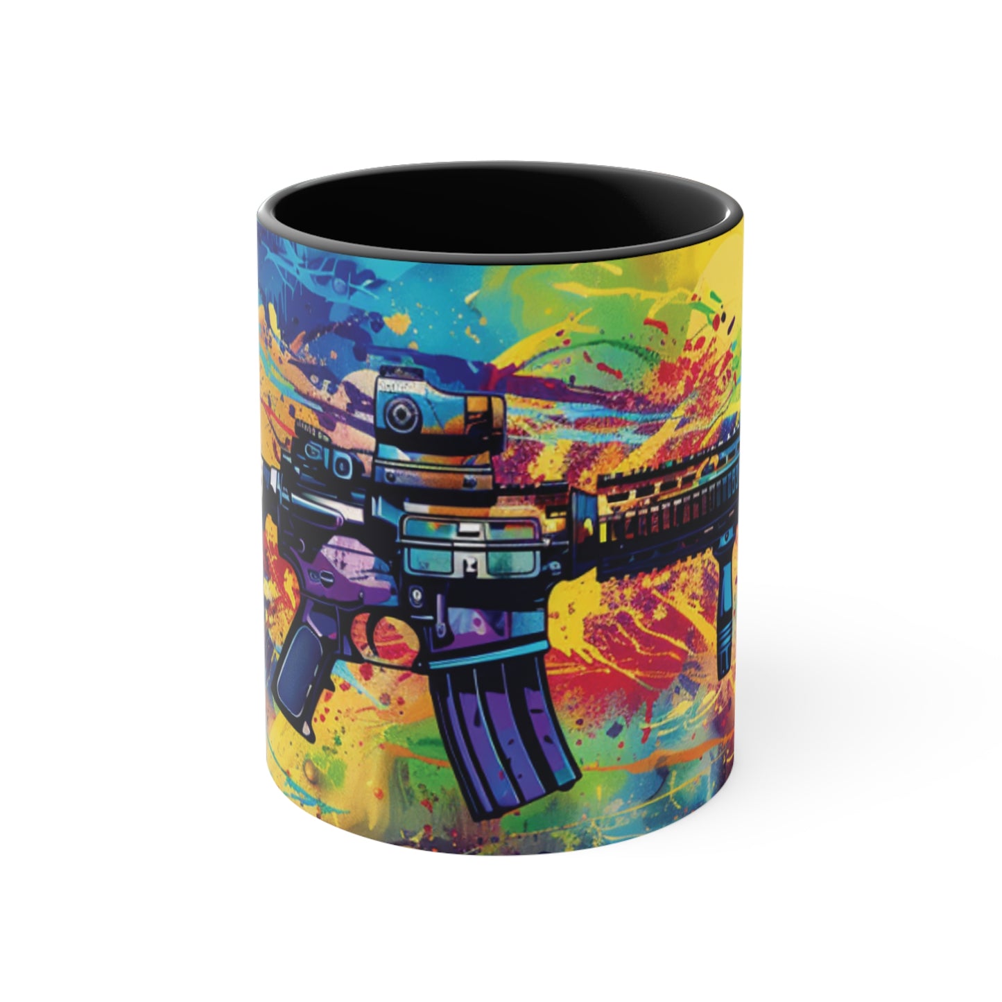 AR15 Tactical Grafitti Vibrant Paint Mug Multiple Colors Available