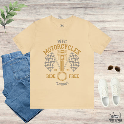 WFG Motorcycles Freedom Rider Tee WFG Custom Garage Graphic T-Shirt Multiple Colors Available