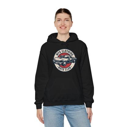 WFG Auto Club Custom Garage Graphic Hooded Sweatshirt Unisex Heavy Blend™ Hoodie  Multiple Colors Available