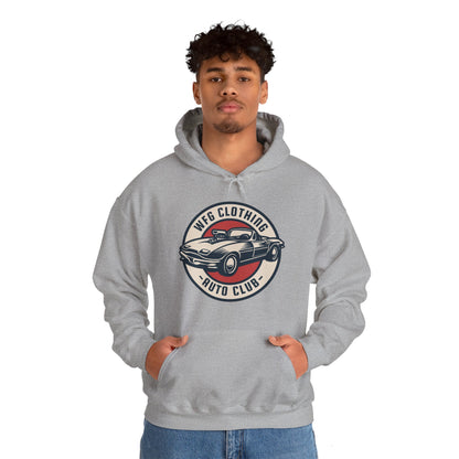 WFG Auto Club Custom Garage Graphic Hooded Sweatshirt Unisex Heavy Blend™ Hoodie  Multiple Colors Available