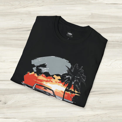 Corner Office Classic Muscle Car T-Shirt - Retro Surfer Beach Tee Summer Spring Shirt