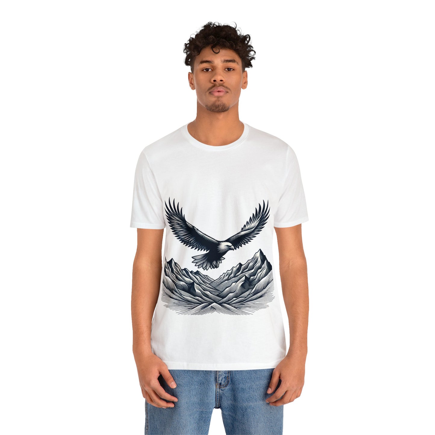 Eagles Majesty Above Mountains T-Shirt Available in Multiple Colors