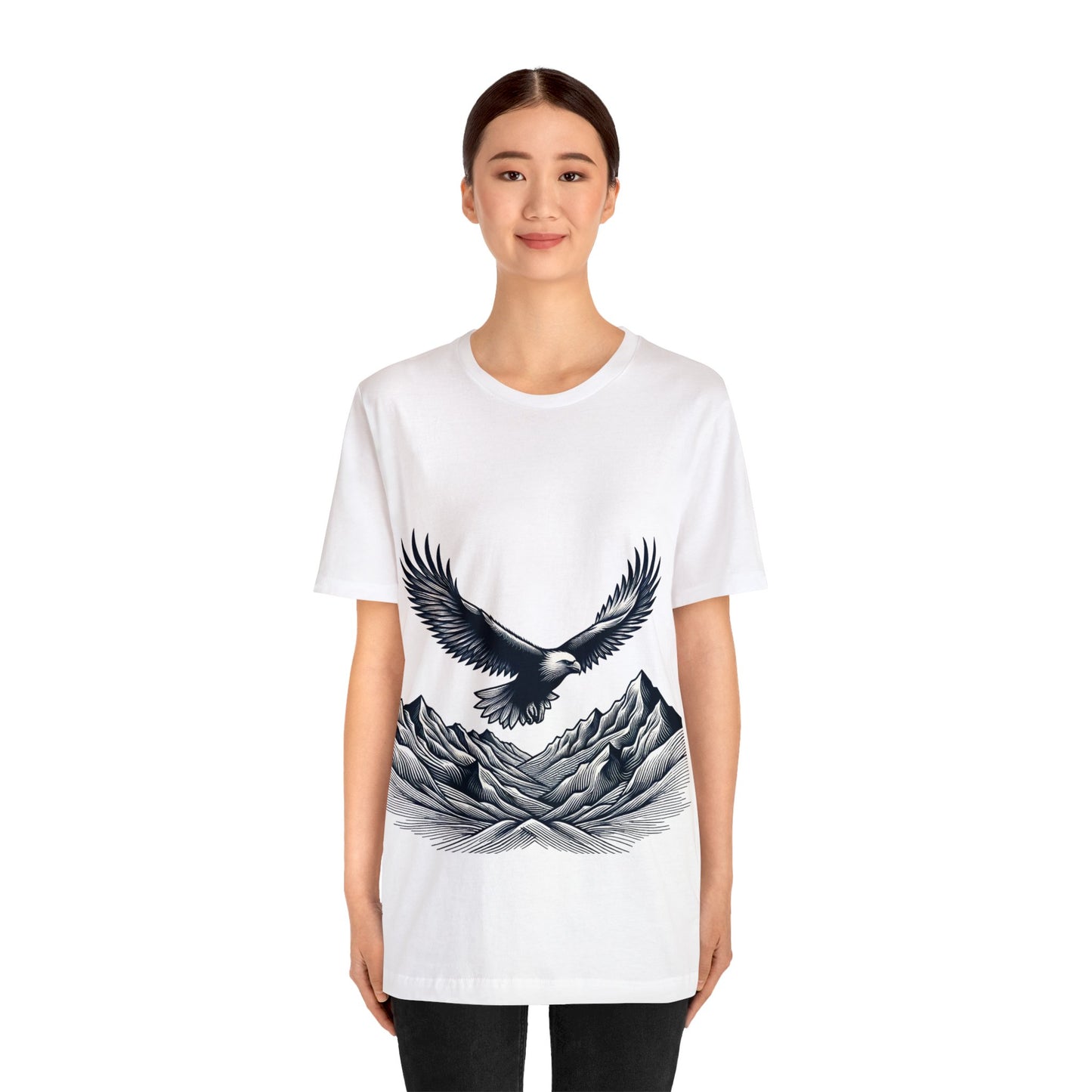 Eagles Majesty Above Mountains T-Shirt Available in Multiple Colors