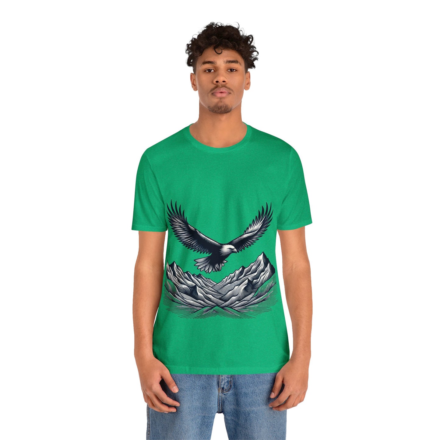 Eagles Majesty Above Mountains T-Shirt Available in Multiple Colors