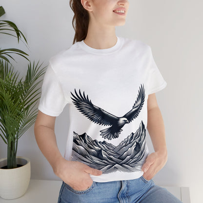 Eagles Majesty Above Mountains T-Shirt Available in Multiple Colors