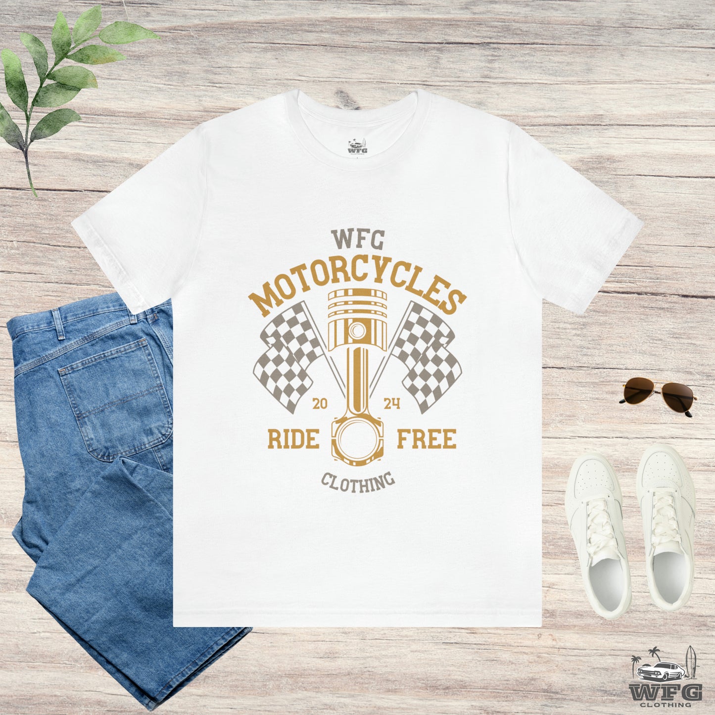 WFG Motorcycles Freedom Rider Tee WFG Custom Garage Graphic T-Shirt Multiple Colors Available