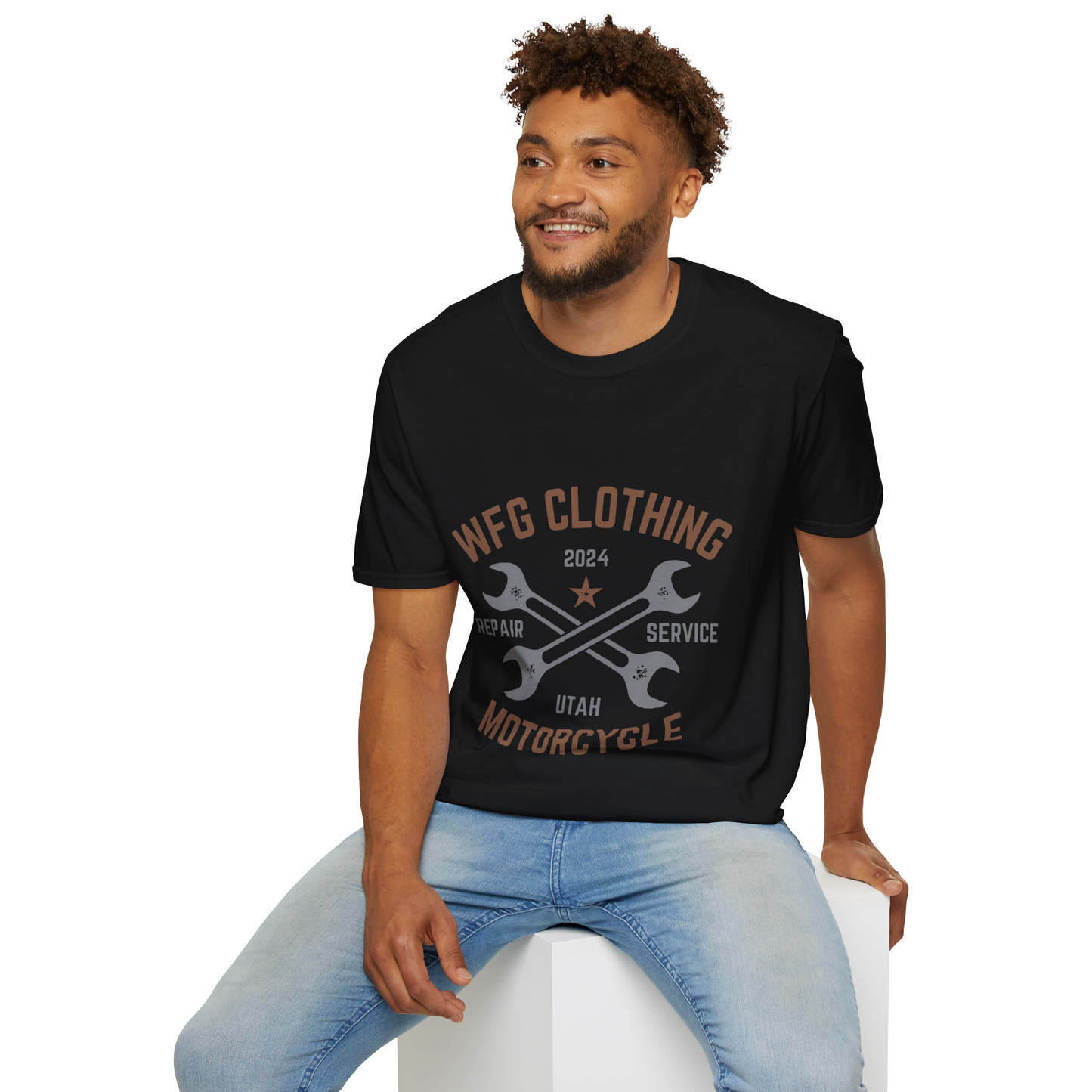 Classic V-Twin Engine Motorcycle T-Shirt - Retro Muscle Moto Vibes Tee - Vibrant Utah Shirt